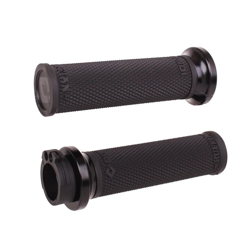 ODI Ruffian V-Twin Lock-On Grips for 1" Bars 1984+ Harley Cable Pull - V30HCWB-B