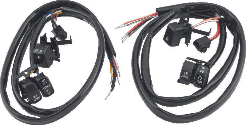 Twin Power Handlebar Switch Kit, Black 07-10 Harley Davidson Touring w/o Cruise