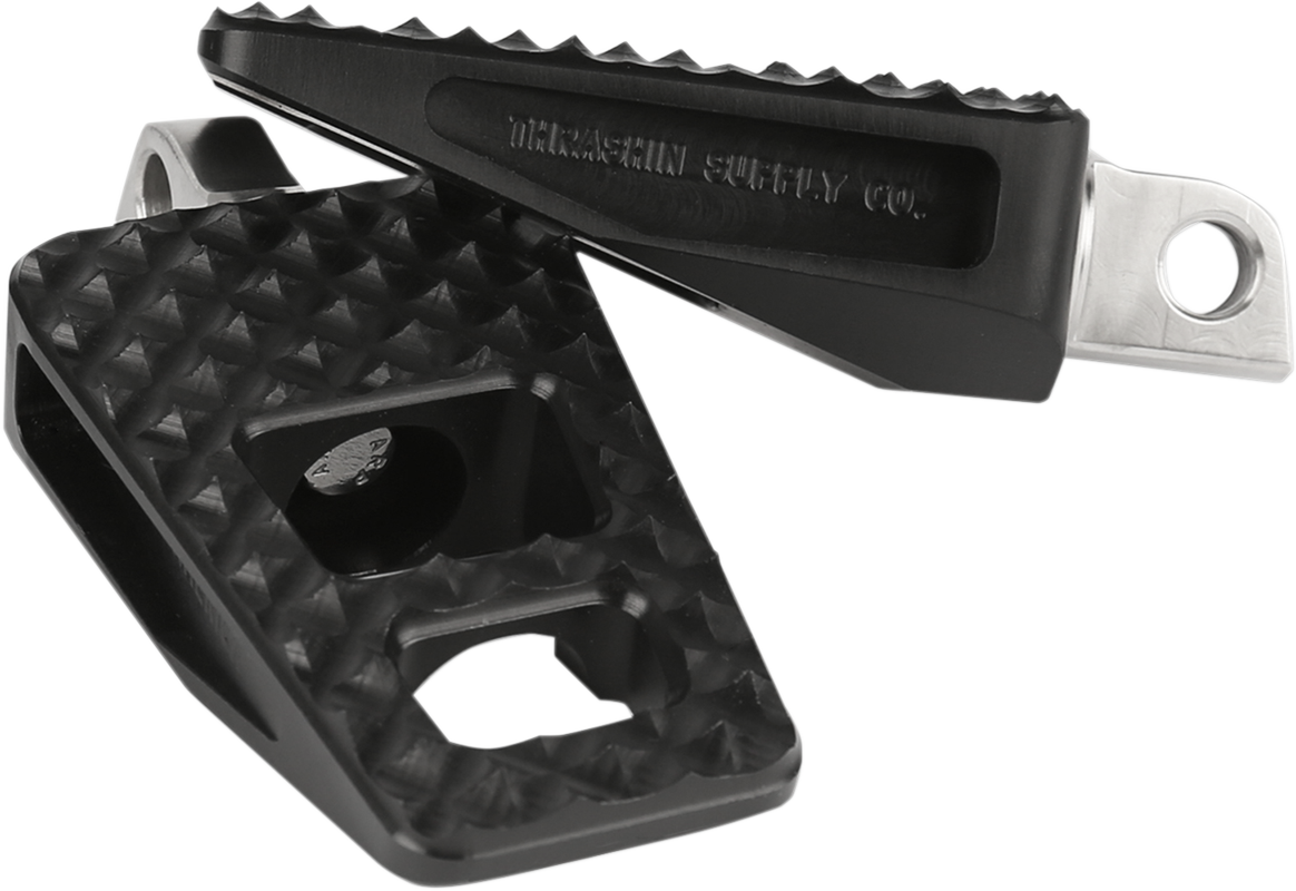 Thrashin Supply Co. Male-Mount P-54 Exrtra Grip Driver Footpegs - Black