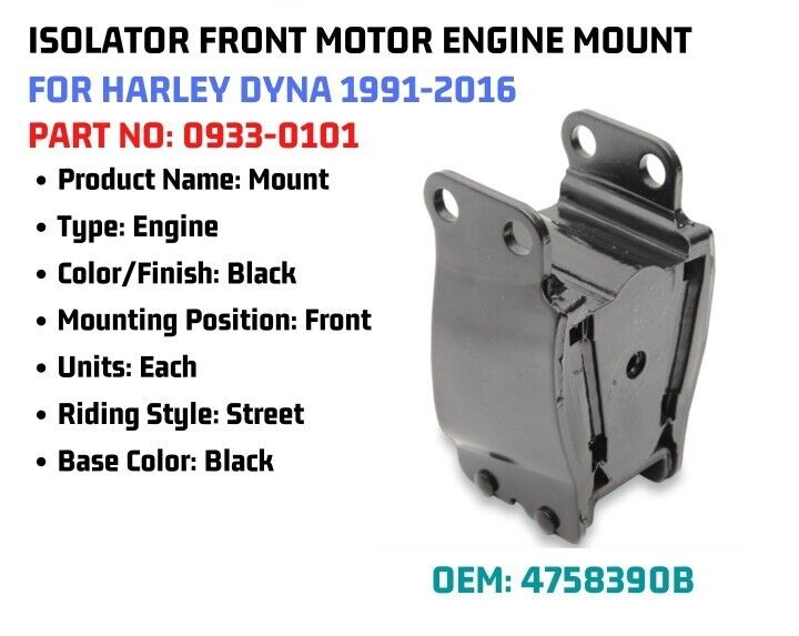 Drag Front Motor Mount Engine Isolator 91-17 DYNA FXD Harley Davidson #47583-90B