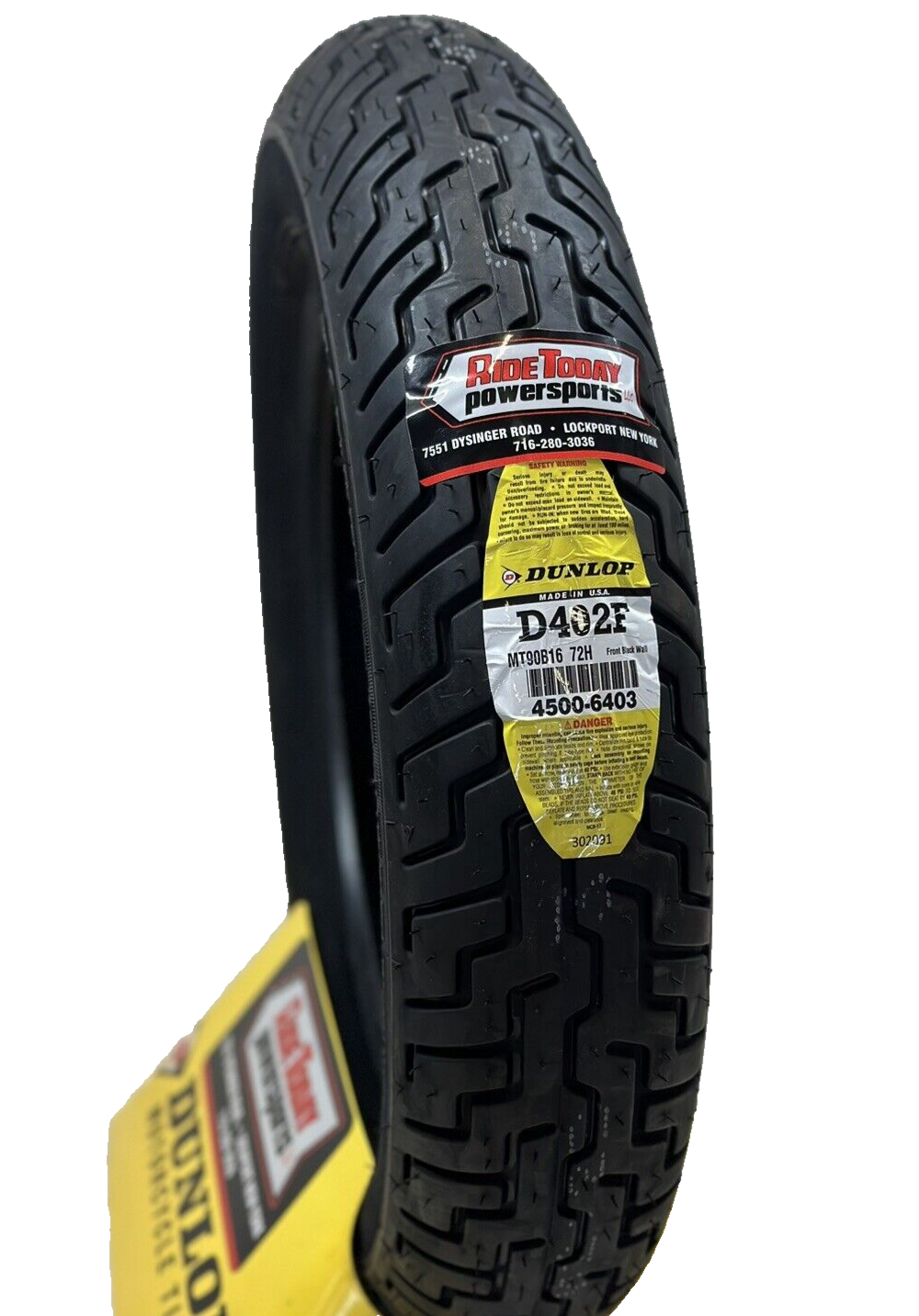 Dunlop D402 Front Tire (72H) MT90-16 D402F Harley Davidson MT90B-16 - 45006403