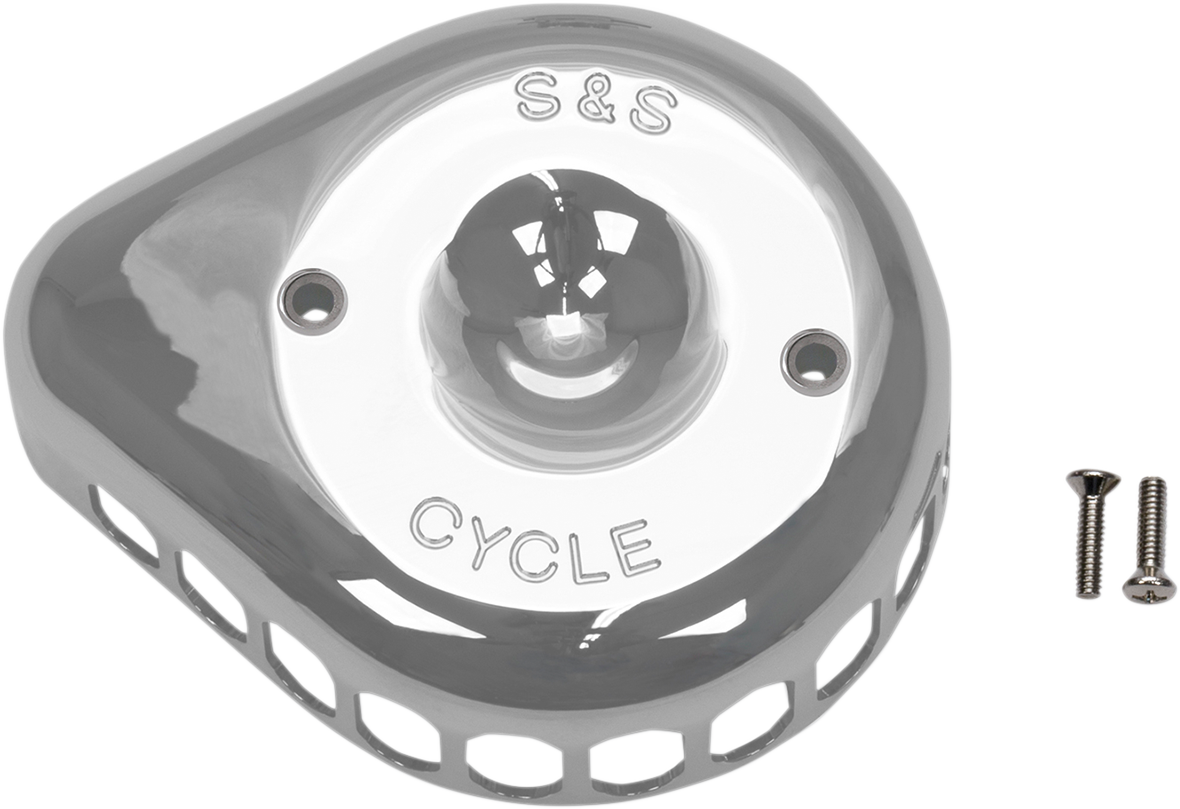 S&S Cycle Mini Teardrop Air Cleaner Cover For All Stealth Applications Chrome