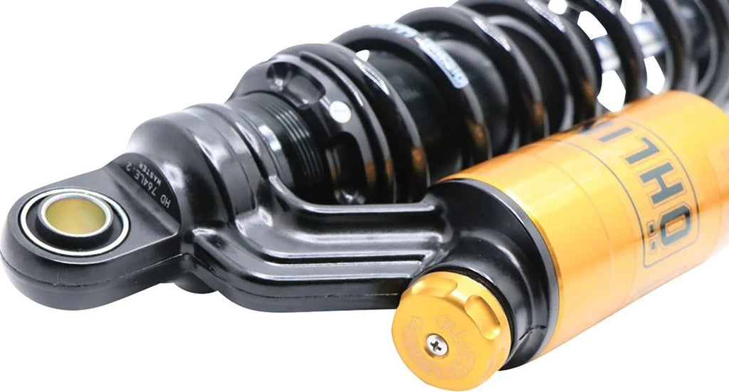 Ohlins Rear Shocks 13.2" Black Limited Gold Reservoir 91-17 Harley Dyna HD 764LE