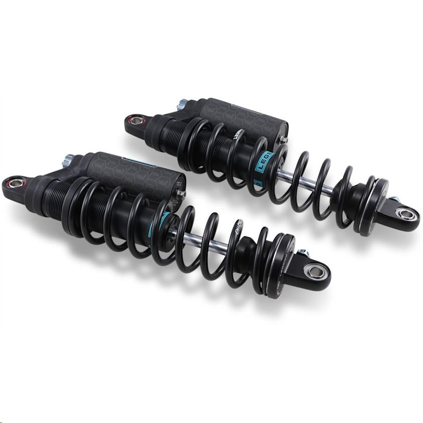 Legend REVO ARC Piggyback Shocks - STD. - Black - 14" - Harley Dyna FXD 1999-17