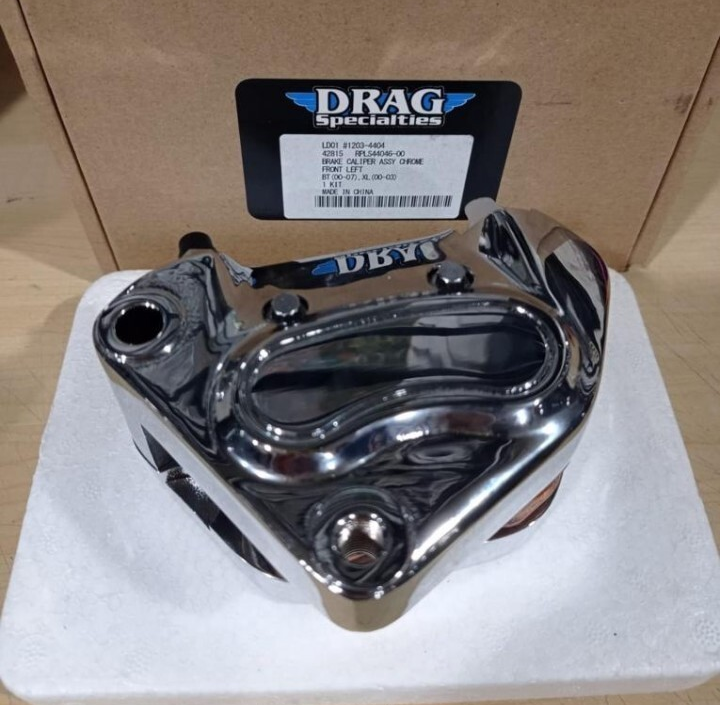 Drag Specialties 1203-4404 Front Left Caliper 2000-07 Harley-Davidson #44046-00A