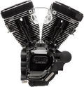 S&S Engine T124, Black, 640GE Cams, Wrinkle Black, Harley Touring 07-16