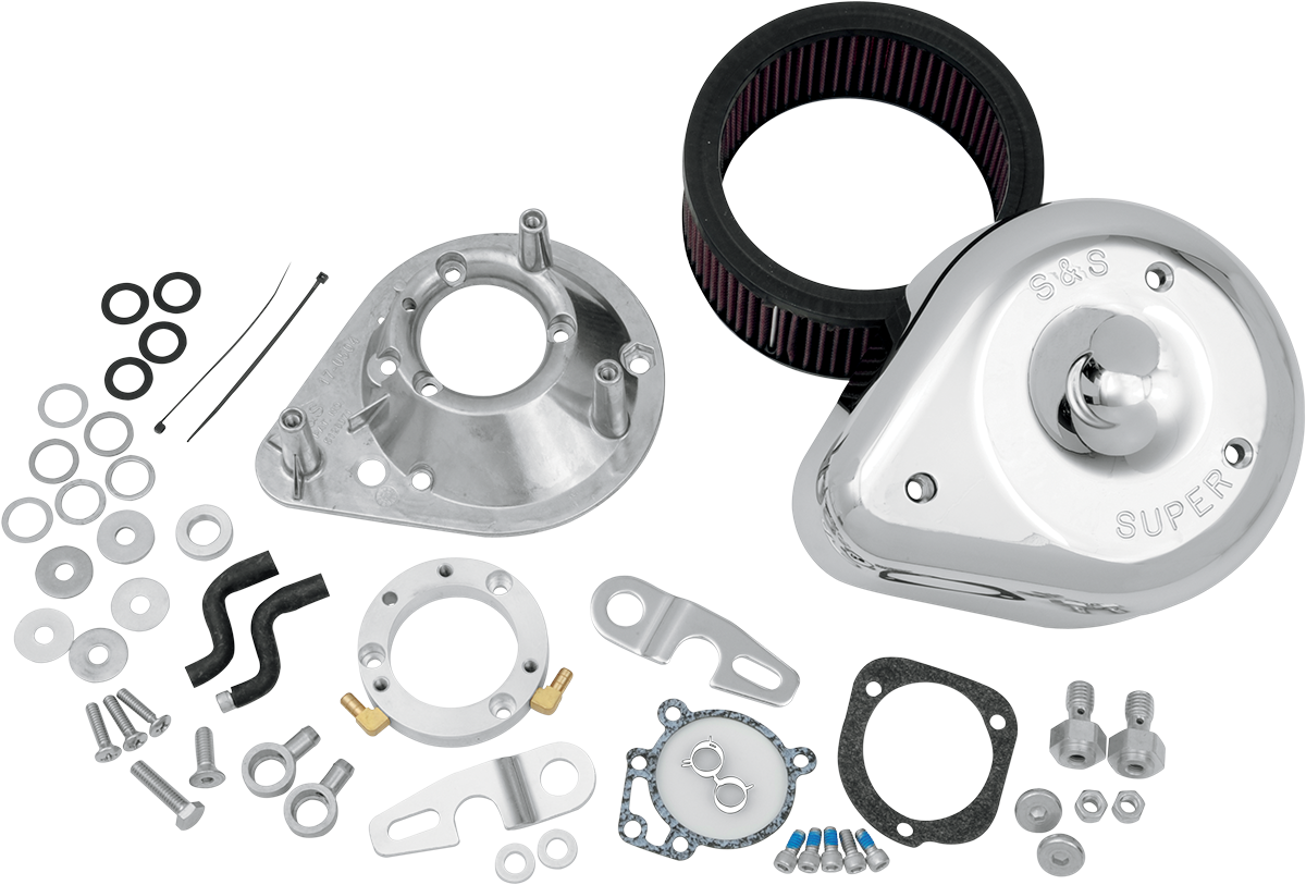 S&S Air Intake, Stock CV, Teardrop, Chrome, Harley Sportster 1991-2006