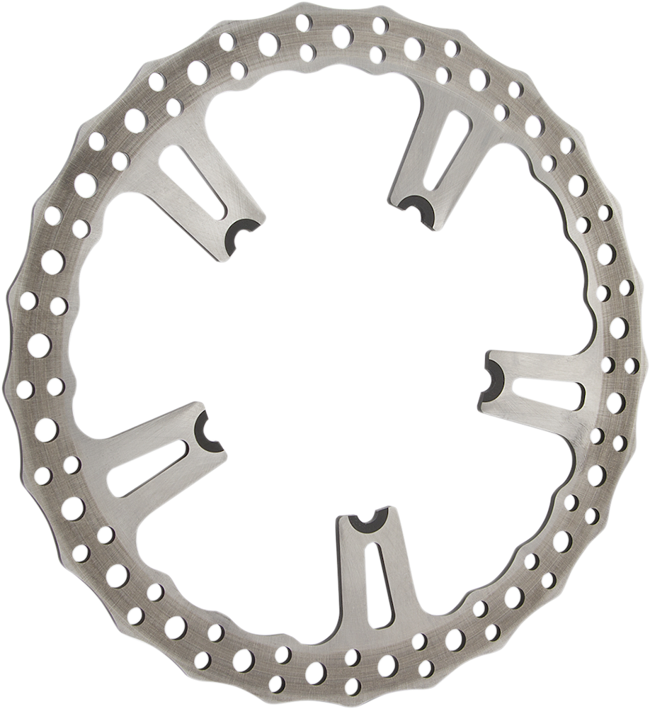 Arlen Ness 15" Jagged Rotor Left Spoke Mount Stainless 06-17 Harley Dyna