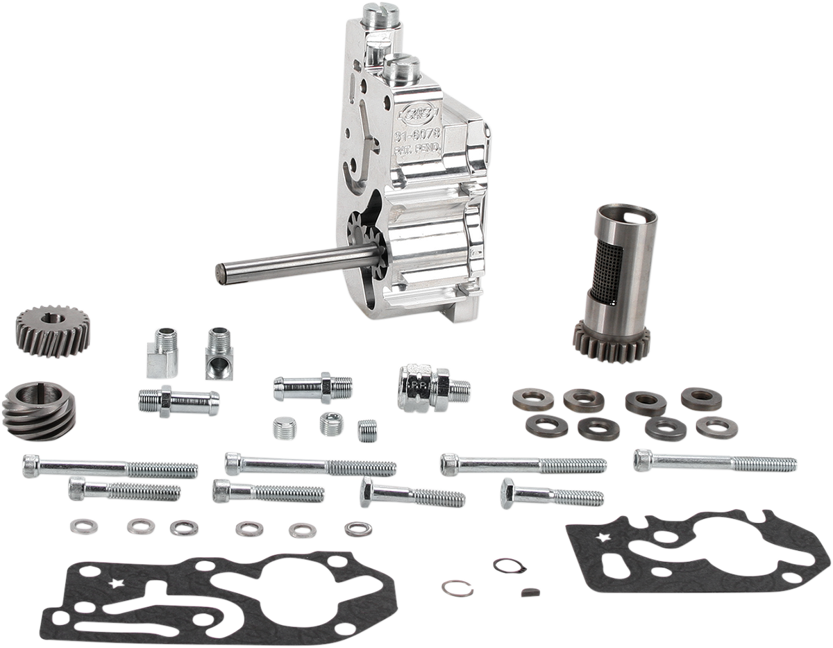 S&S Oil Pump Kit HVHP, w/ Gears, Polished, Billet, Harley Big Twin 1992-1999