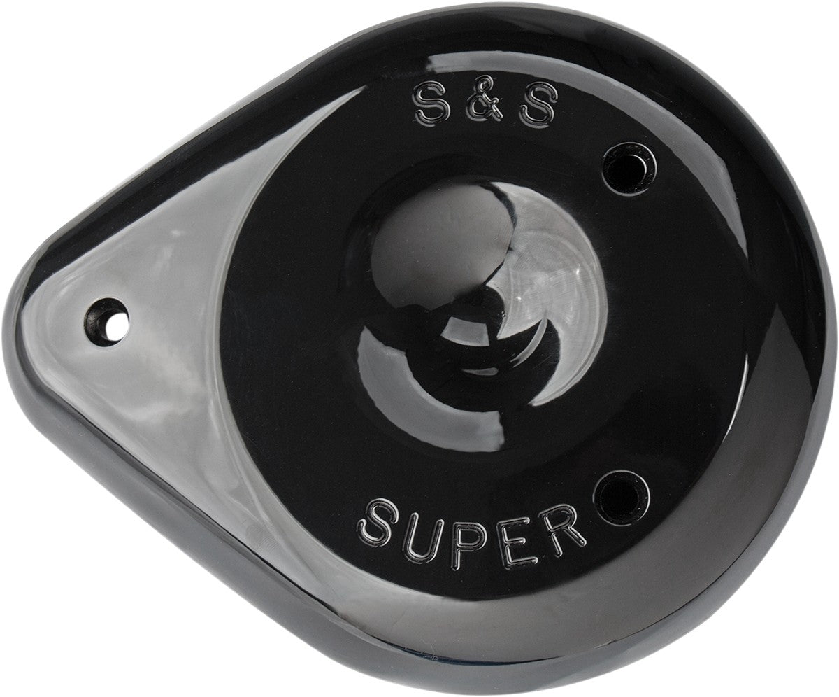 S&S Air Cleaner Cover, Super E/G, Teardrop, Packaged, Gloss Black