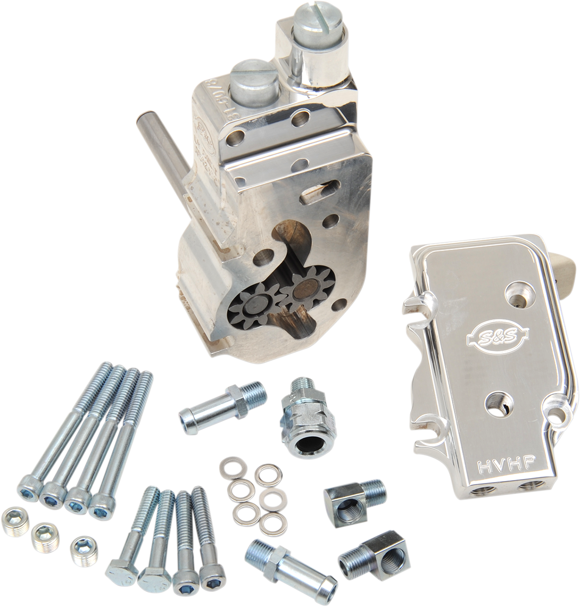 S&S Oil Pump Kit, HVHP, Polished, Billet, Harley-Davidson Big Twin 1992-1999