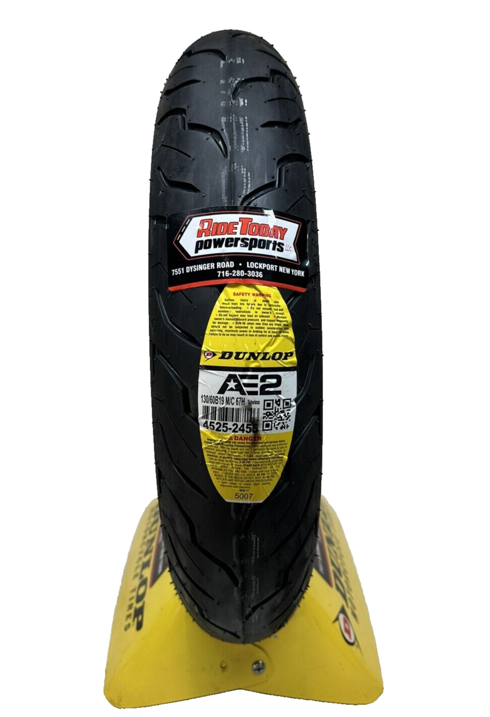 Dunlop 130/60B19 AE2 FRONT Tire 130 60B 19 Front Motorcycle Tire - 45252455