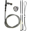 Feuling 9018 Stainless Remote Oil PSI Gauge Kit Harley M8 Twin Cam Evo XL