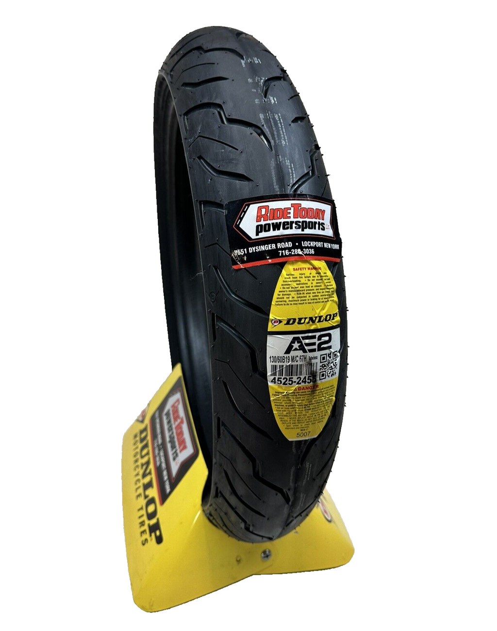 Dunlop 130/60B19 AE2 FRONT Tire 130 60B 19 Front Motorcycle Tire - 45252455