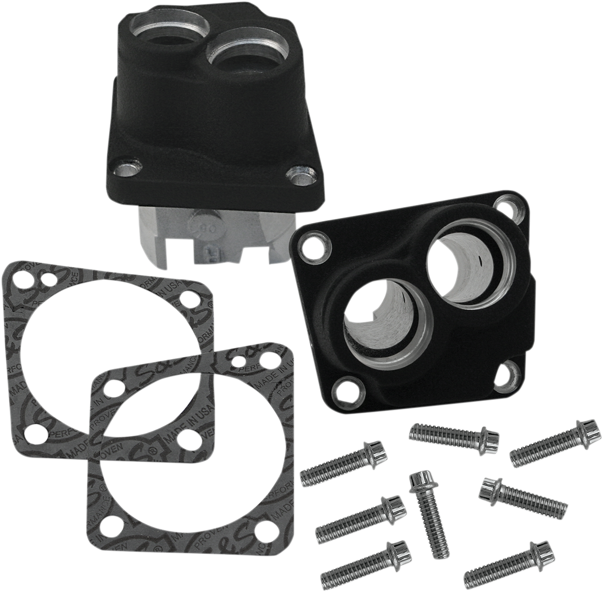S&S Tappet Guide Set, Stock Style, WBlack, Cast, Harley EVO Big Twin 1984-1999