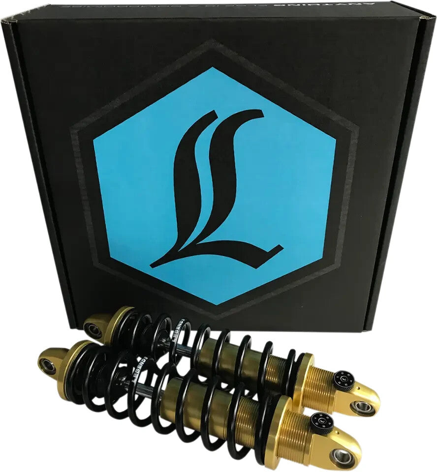 Legend 12" REVO-A Shocks HEAVY DUTY Adjustable Shock Gold Harley Touring 90-24