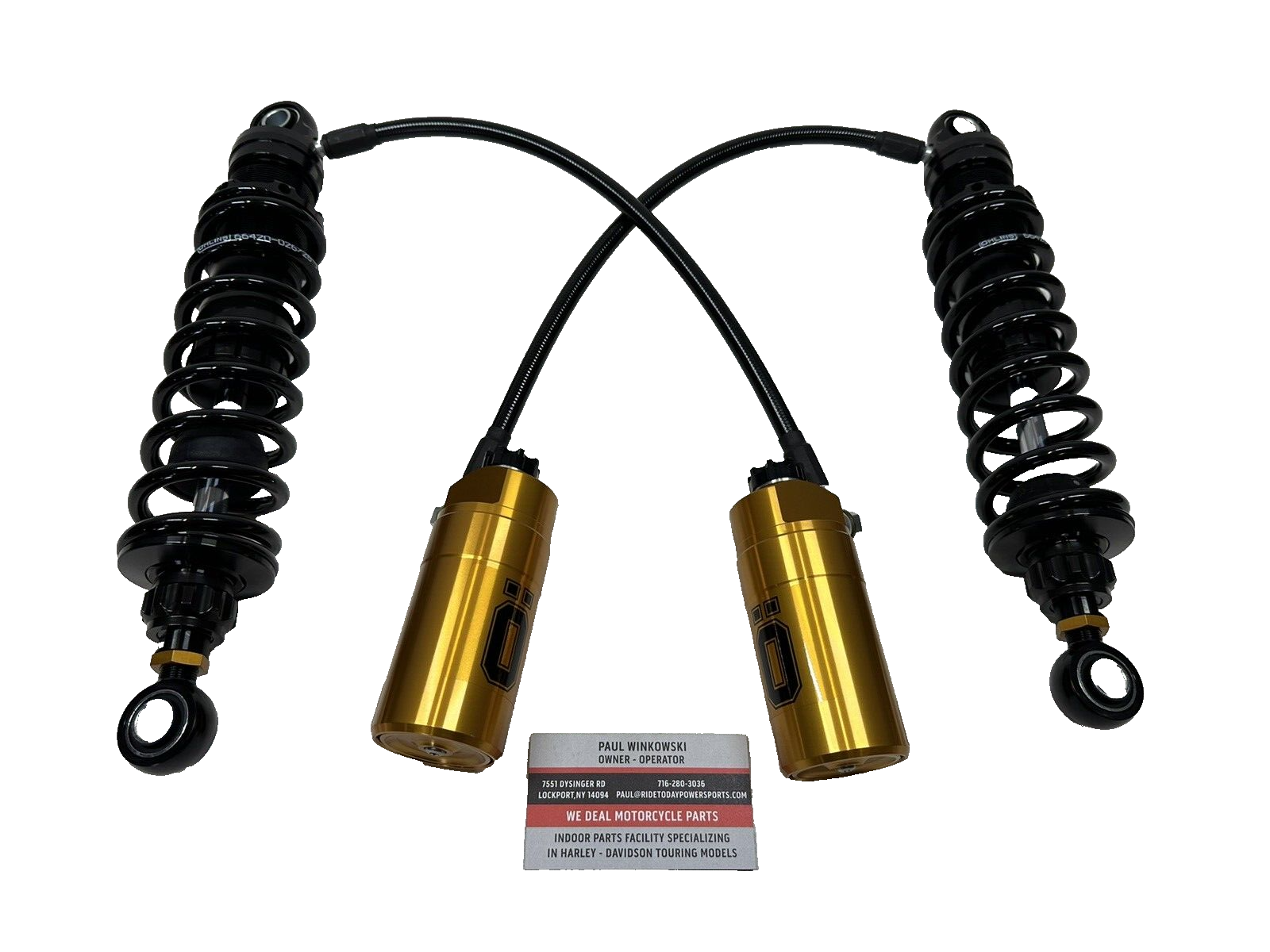 Ohlins HD779 13" Shocks Black 2014-2025 Harley Touring Bagger 150-500lb - HD 779