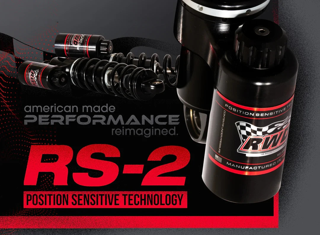 RWD RS-2 13" Rear Shocks, Black,  Standard Spring 99-26 Harley Davidson Touring