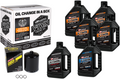 Maxima 20W50 Mineral Oil Filter Kit w/Black Filter Harley Big Twin EVO 1984-1999