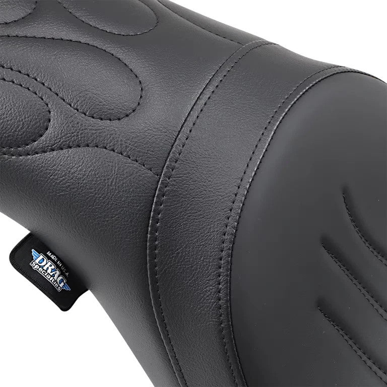 Drag Specialties 0803-0290 Predator Seat, Flame Stitching 2006-2017 Harley Dyna