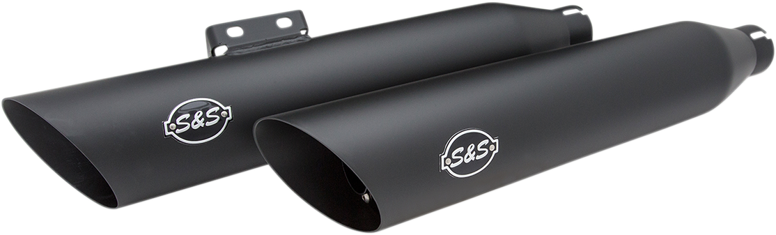 S&S Muffler Kit, Slash Cut, Black, M8 Softail except Heritage, and Deluxe