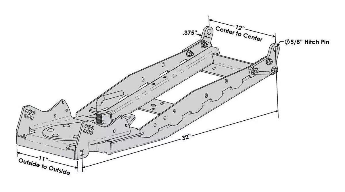 KFI 66" Steel Snow Plow Kit ALL John Deere GATOR XUV 615 625 815 825 855 S4