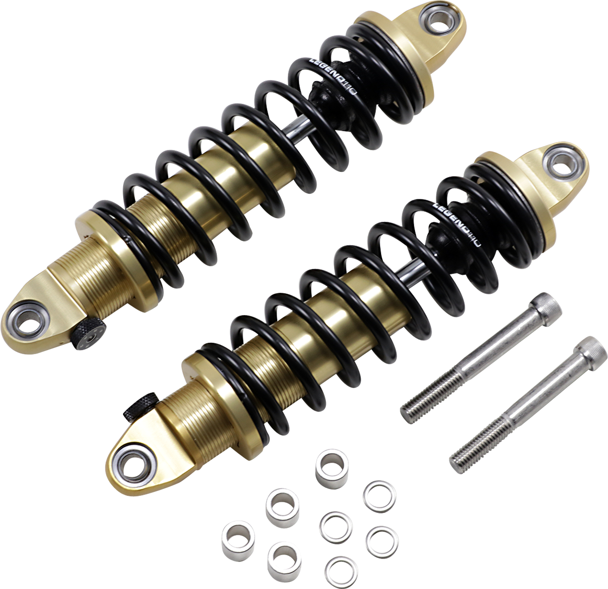 Legend REVO-A Adjustable Coil Shocks - Gold - STD. - 12" - Harley Dyna 1991-17