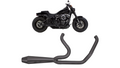 Two Brothers 2 into 1 Full Exhaust Black 2018-2024 Harley Davidson M8 SOFTAIL
