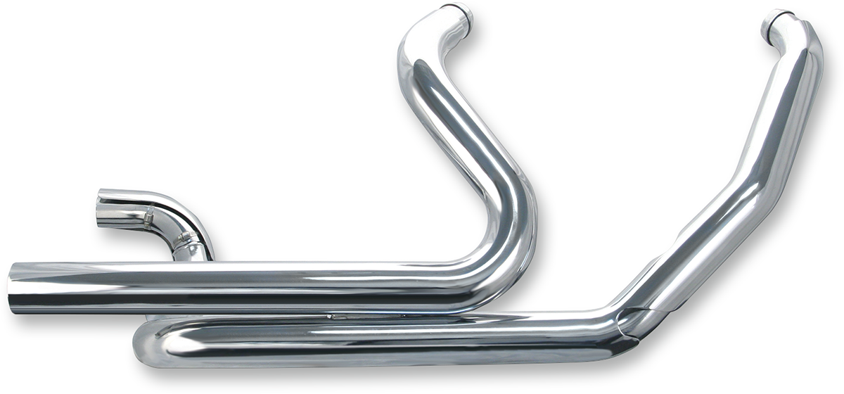 S&S Pipe Kit, 2 into 2, Chrome Shields, 1995-2008 Touring