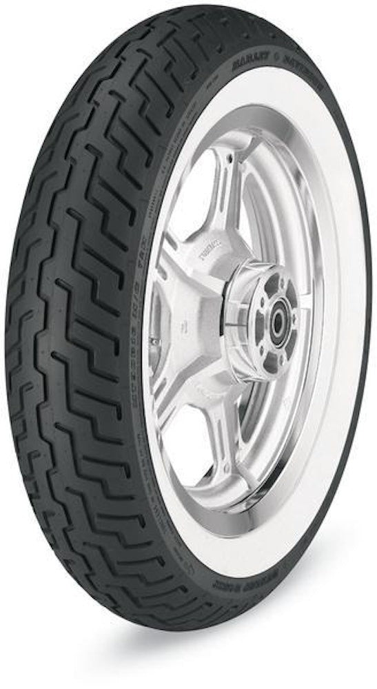 Dunlop D402 Harley-Davidson Tire - Front - MT90B16 TL - Wide White Wall
