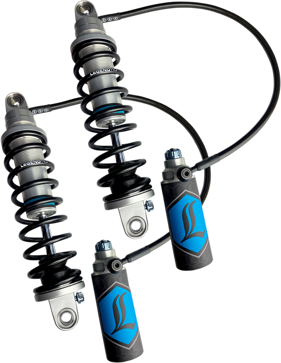Legend REVO ARC Remote Reservoir Shocks - STD. - Clear - 13" - Harley FL 09-13