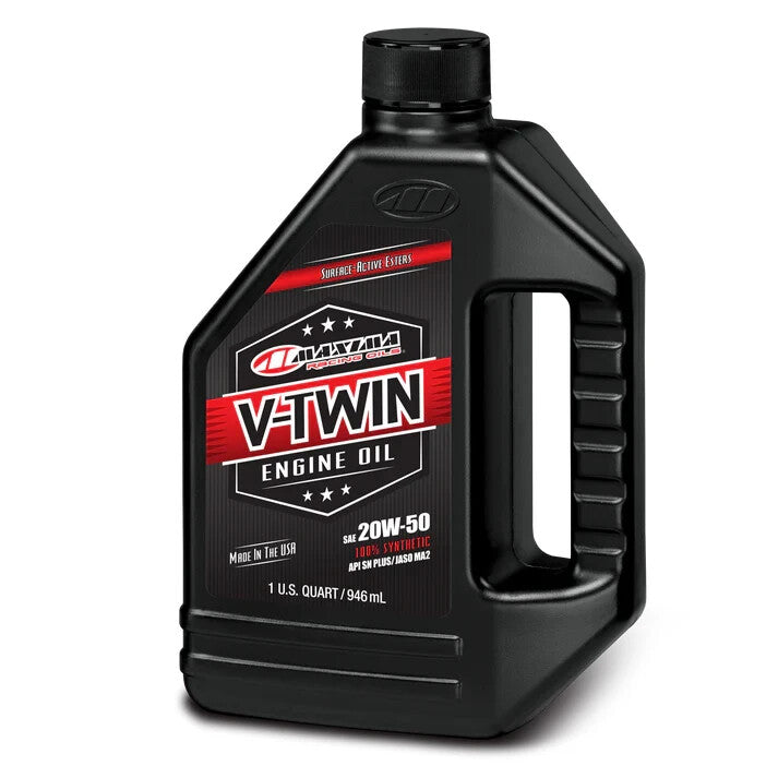 Maxima Synthetic 20W50 3 Hole Oil Change Kit Black Filter Harley M8 2017-2024