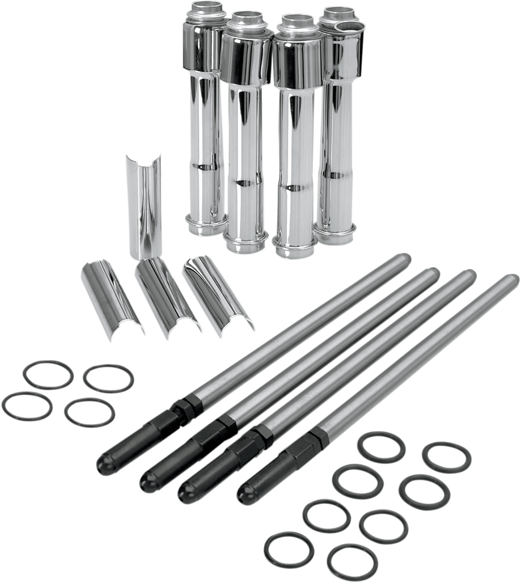S&S Cycle 2004+ XL Adjustable Pushrod Kit w/ Cover Keepers