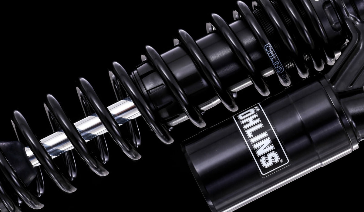 Ohlins HD 764 Rear Shocks 13.2" Blackline Reservoir 1991-2017 Harley Dyna HD764