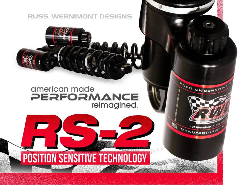 RWD 13" RS-2 Rear Shocks, Black, Standard Spring 1991-2017 Harley Davidson Dyna