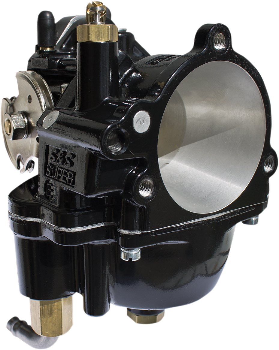 S&S Carburetor, Assembly, Super E, Large Bore, Packaged, .0295/.070, Black