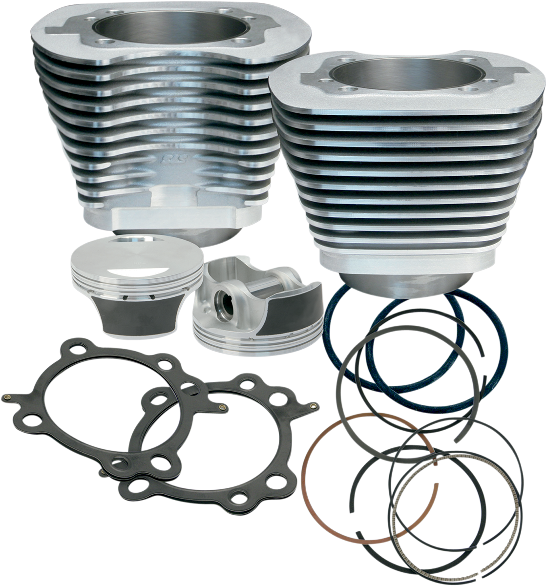 S&S Cylinder/Piston Kit, 3.927" Bore, 4.937", 4" Stroke, Silver, Harley 1999-06