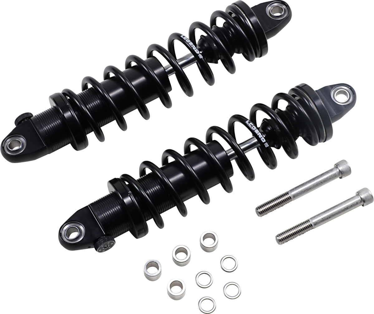 Legend REVO-A Adjustable Coil Shocks - Black - STD. - 13" - Harley Dyna 91-17