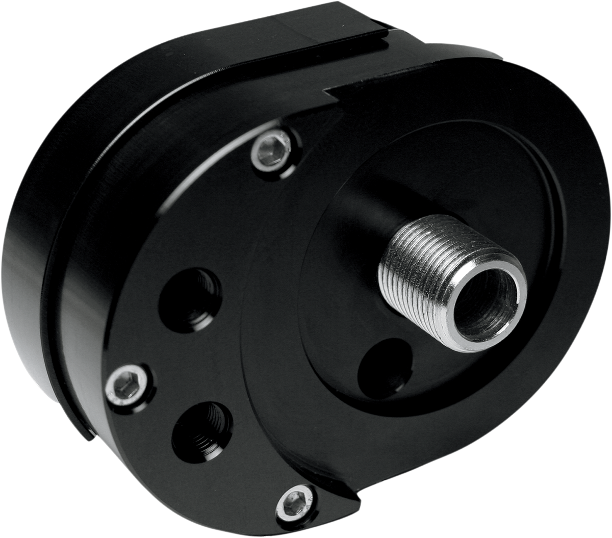 Feuling Black Offset Oil Filter Adaptor Harley Touring, Dyna, Softail 2000-2017