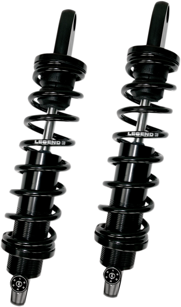 Legend REVO-A Adjustable Coil Shocks - Gloss Black - HD - 13" - Harley FXR 84-00