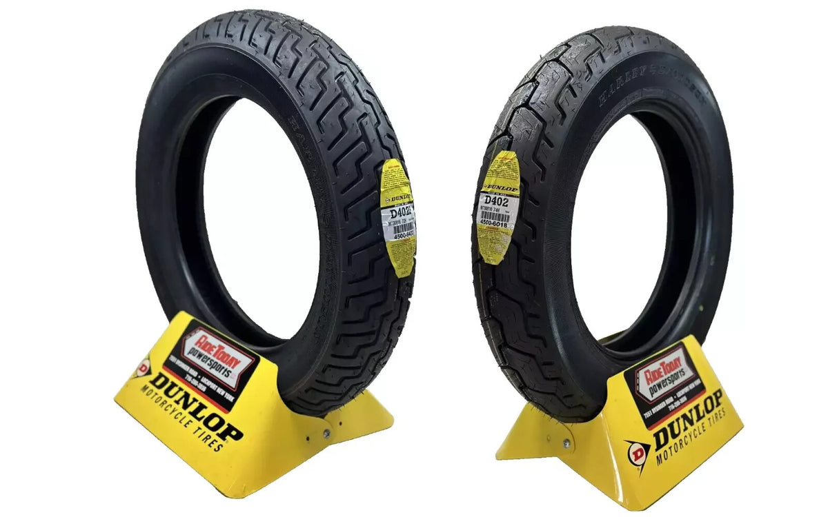 Dunlop D402 Tire Set MT 90 16 - FRONT & REAR - Harley-Davidson Motorcycle MT9016