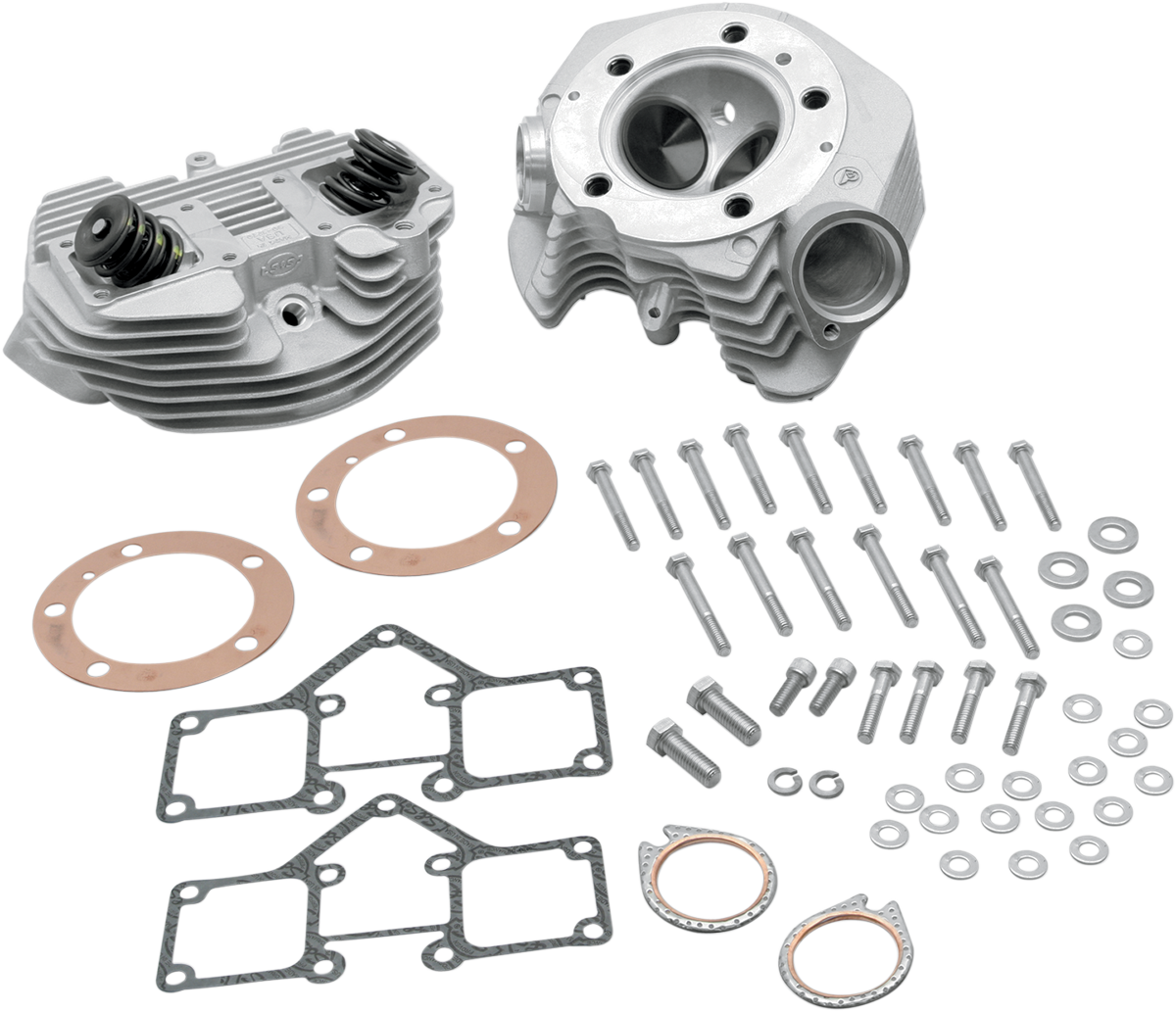 S&S 66-78 BT Super Stock 3-5/8" O-Ring Style Dual Plug Cylinder Head Kit Natural