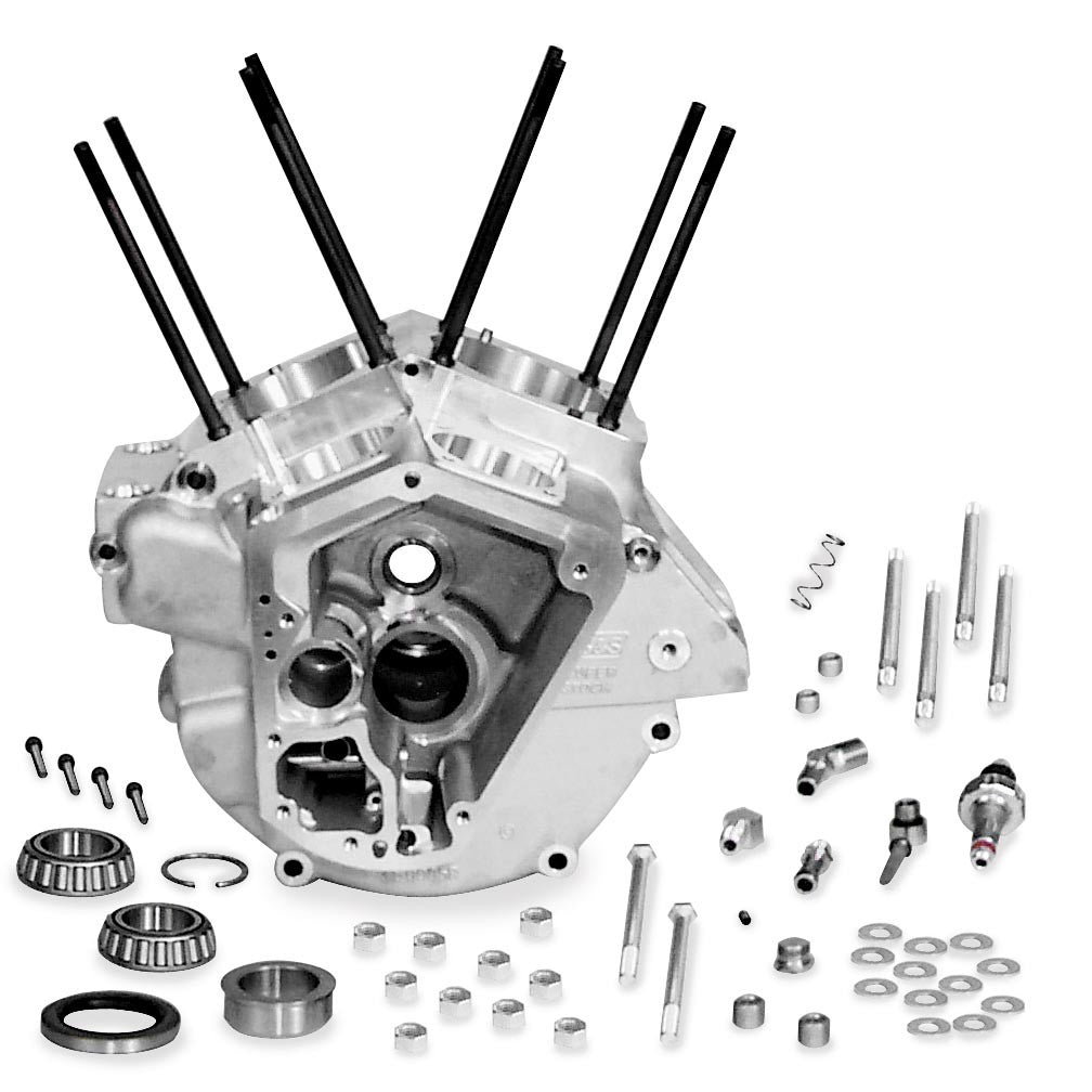 S&S Crankcase, Stock Bore, Alternator, Natural, Harley Big Twin 1992-'99