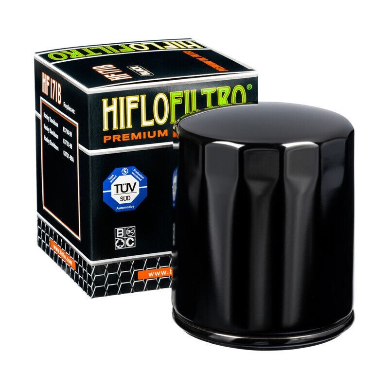 HiFlo Oil Filter HF171B Black Twin Cam & M8 Harley Davidson #63731-99, 63798-99