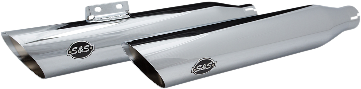 S&S Muffler Kit, Slash Cut, Chrome, M8 Softail except Heritage, and Deluxe