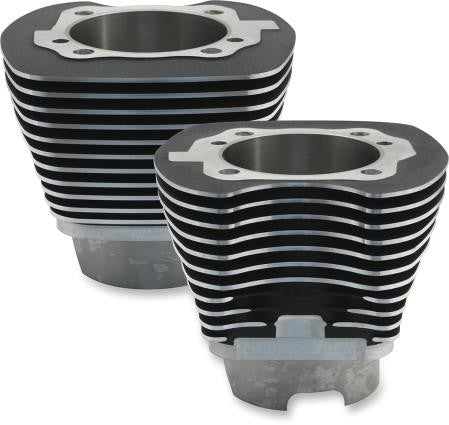 S&S Cylinder Set, 4-1/8" Bore, 5.004", WBlack, Harley Big Twin 2007-2016