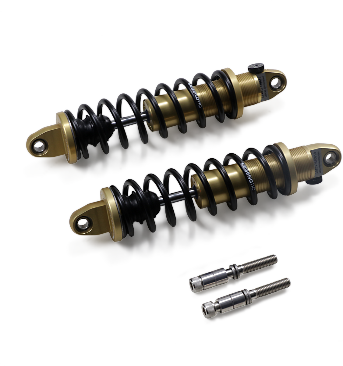 Legend REVO-A Adjustable Coil Shocks - Gold - STD. - 13" - Harley Dyna 1991-17