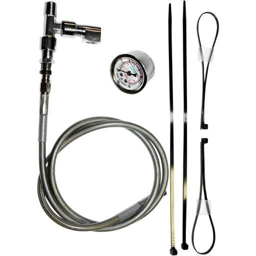 Feuling 9019 Black Remote Oil PSI Gauge Kit Harley M8 Twin Cam Evo XL