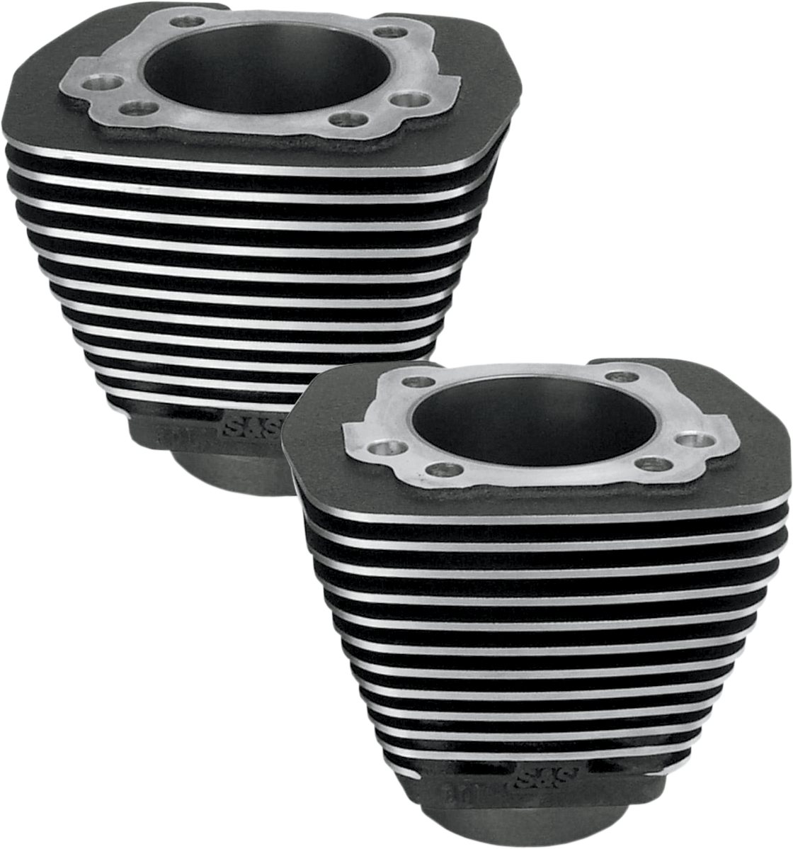 S&S Cylinder Set, 3-1/2" Bore, 5.550", WBlack, Harley EVO Big Twin 84-99