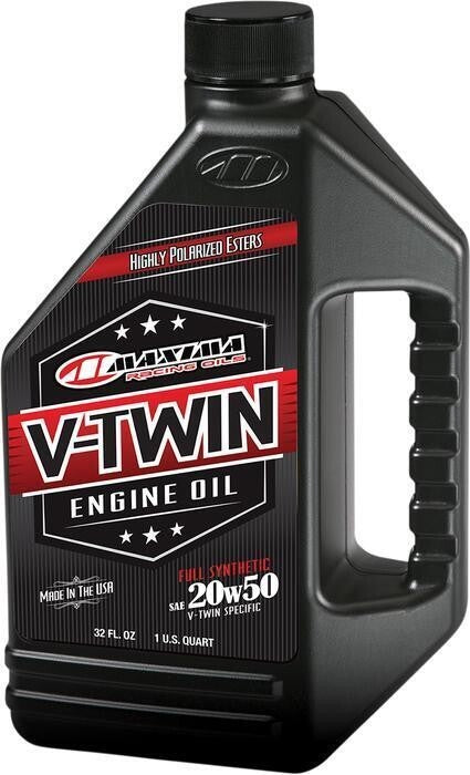 Maxima Synthetic 20W50 3 Hole Oil Change Kit Black Filter Harley Twin Cam 99-17